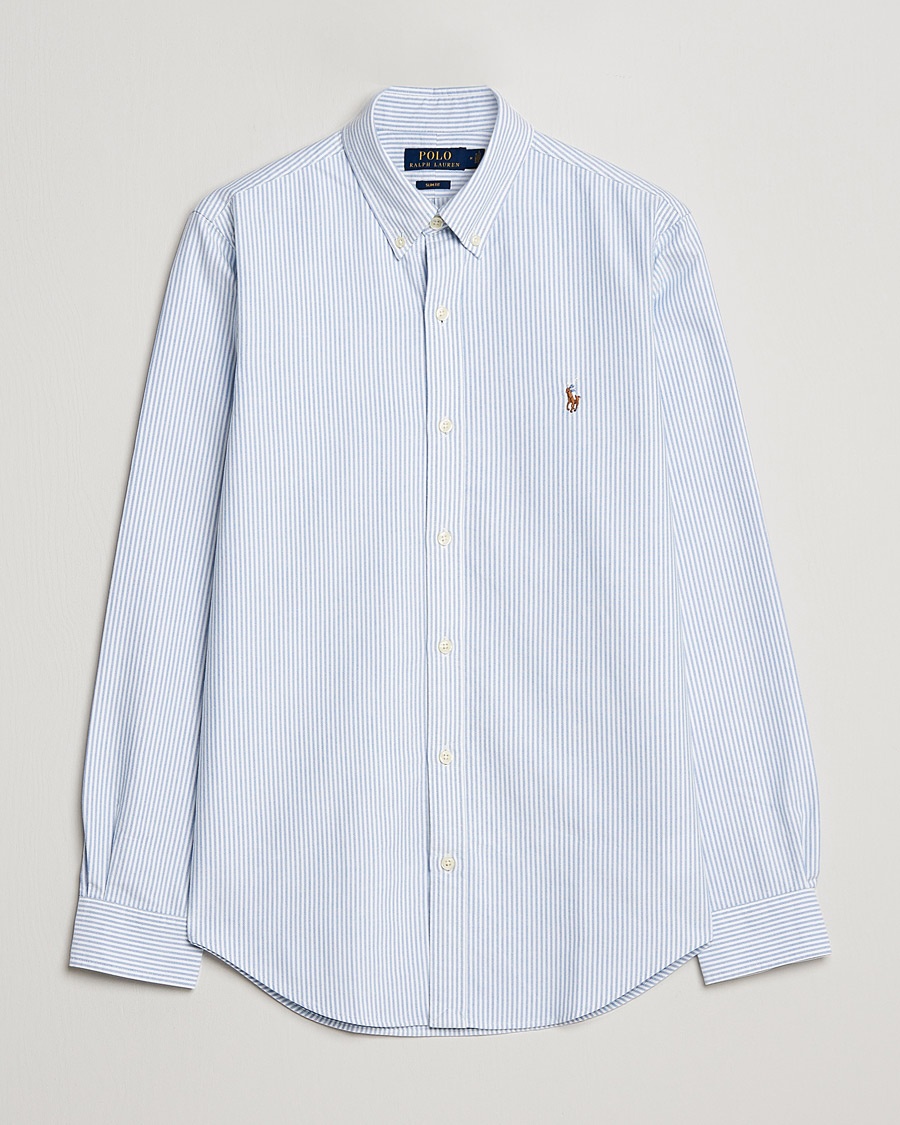 Polo Ralph Lauren Slim Fit Shirt Oxford Stripes Blue – Bleu