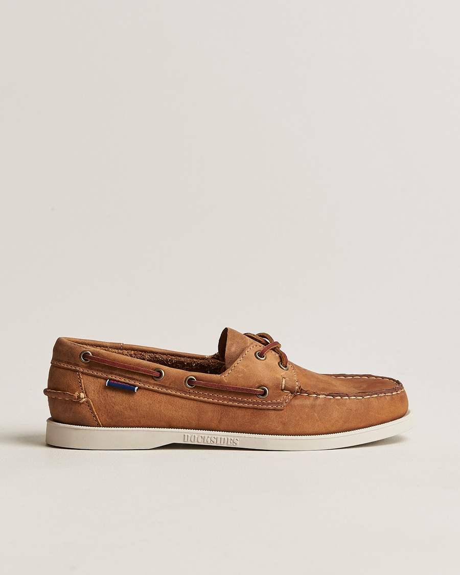 Sebago Docksides Nubuck Boat Shoe Brown – Marron