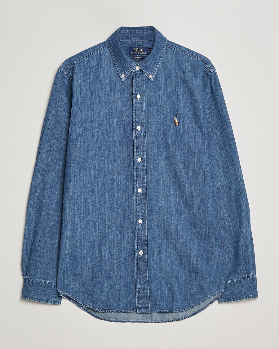 Polo Ralph Lauren Custom Fit Shirt Denim Dark Wash – Bleu