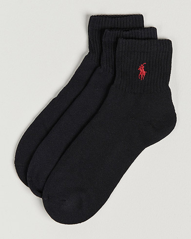 Homme | Polo Ralph Lauren | Polo Ralph Lauren | 3-Pack Sport Quarter Socks Black