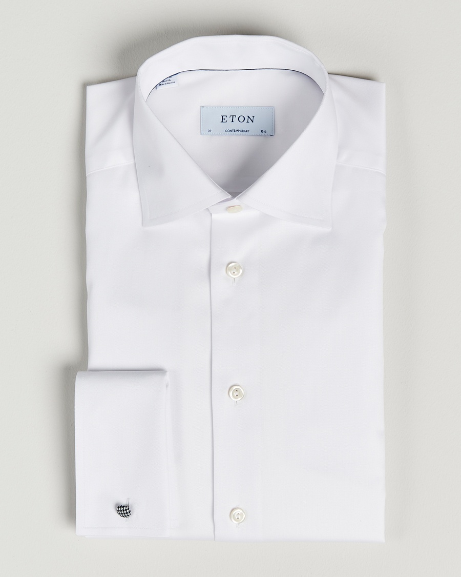 Eton Contemporary Fit Shirt Double Cuff White – Blanc