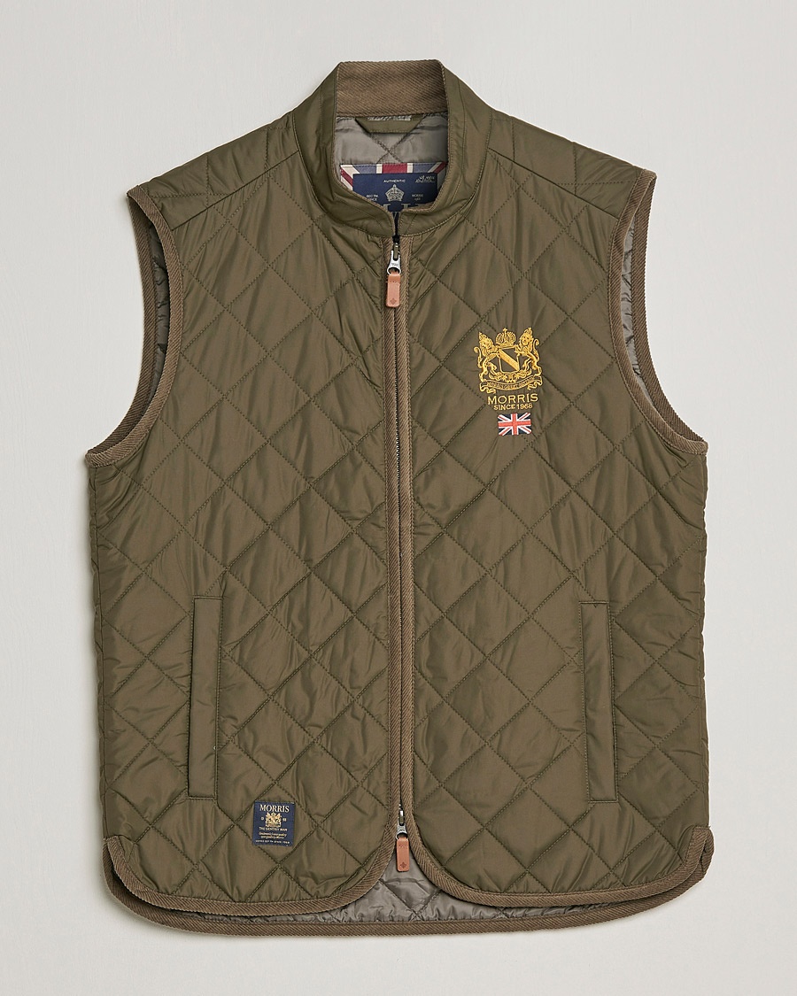 Morris Trenton Quilted Vest Olive – Vert