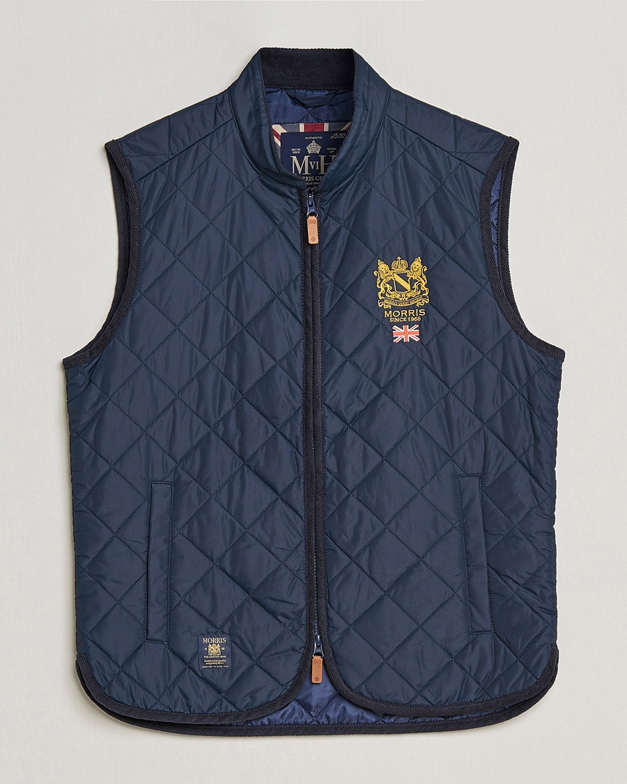 Morris Trenton Quilted Vest Old Blue – Bleu