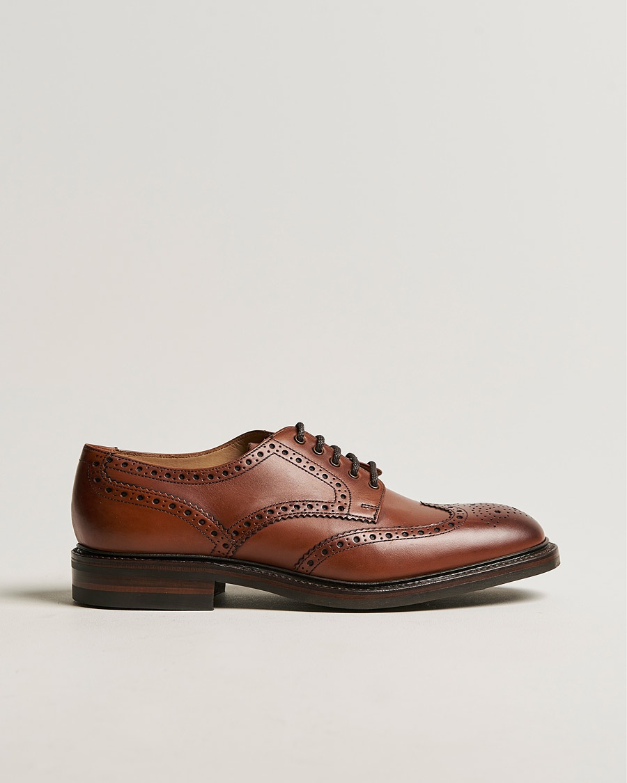Loake 1880 Chester Brogue Mahogany Burnished Calf – Marron