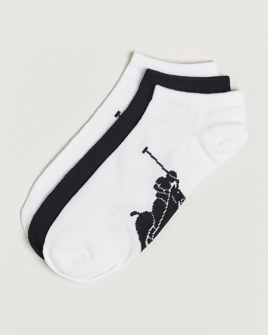 Polo Ralph Lauren 3-Pack Sneaker Sock White/Black – Blanc