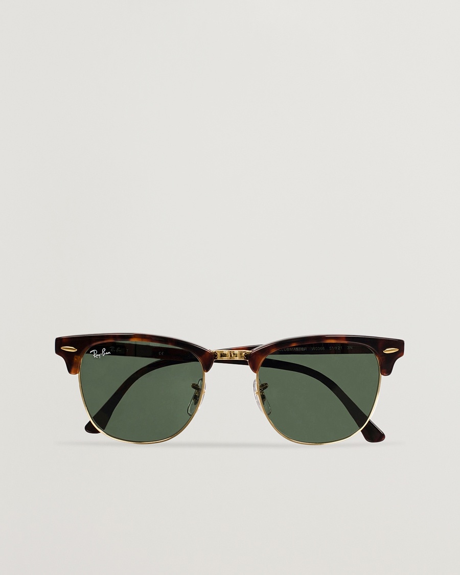 Ray-Ban Clubmaster Sunglasses Mock Tortoise/Crystal Green – Marron