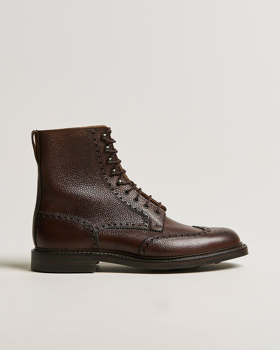 Crockett & Jones Islay Boot Dark Brown Grained Calf – Marron