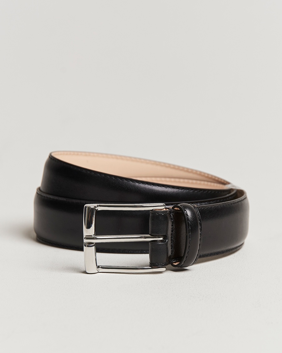 Crockett & Jones Belt 3,2 cm Black Calf – Noir