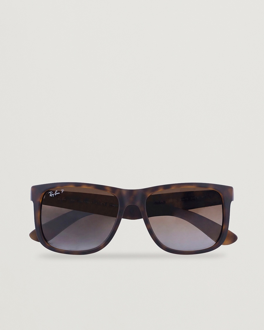 Ray-Ban 0RB4165 Justin Polarized Wayfarer Sunglasses Havana/Brown – Marron
