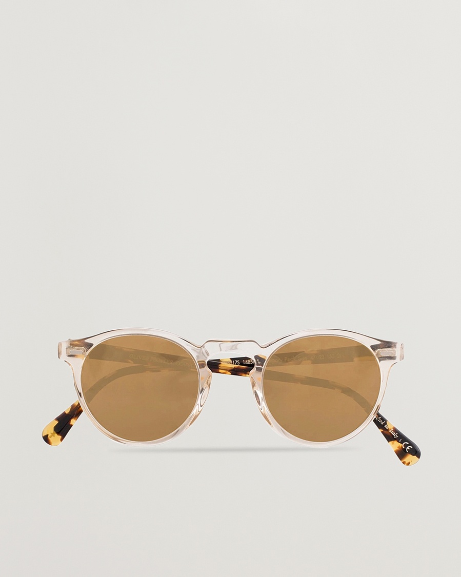 Oliver Peoples Gregory Peck Sunglasses Honey/Gold Mirror – Marron