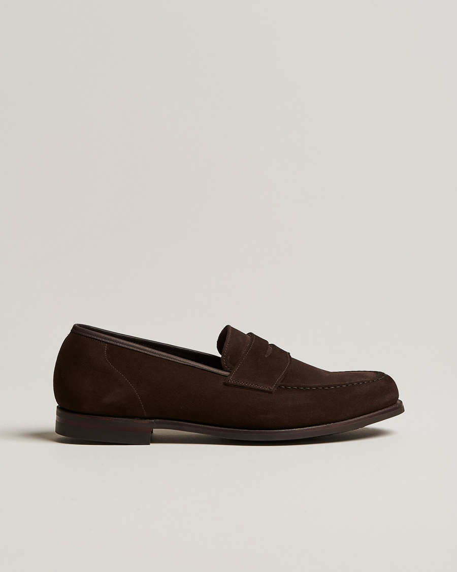 Crockett & Jones Harvard City Sole Dark Brown Suede – Marron