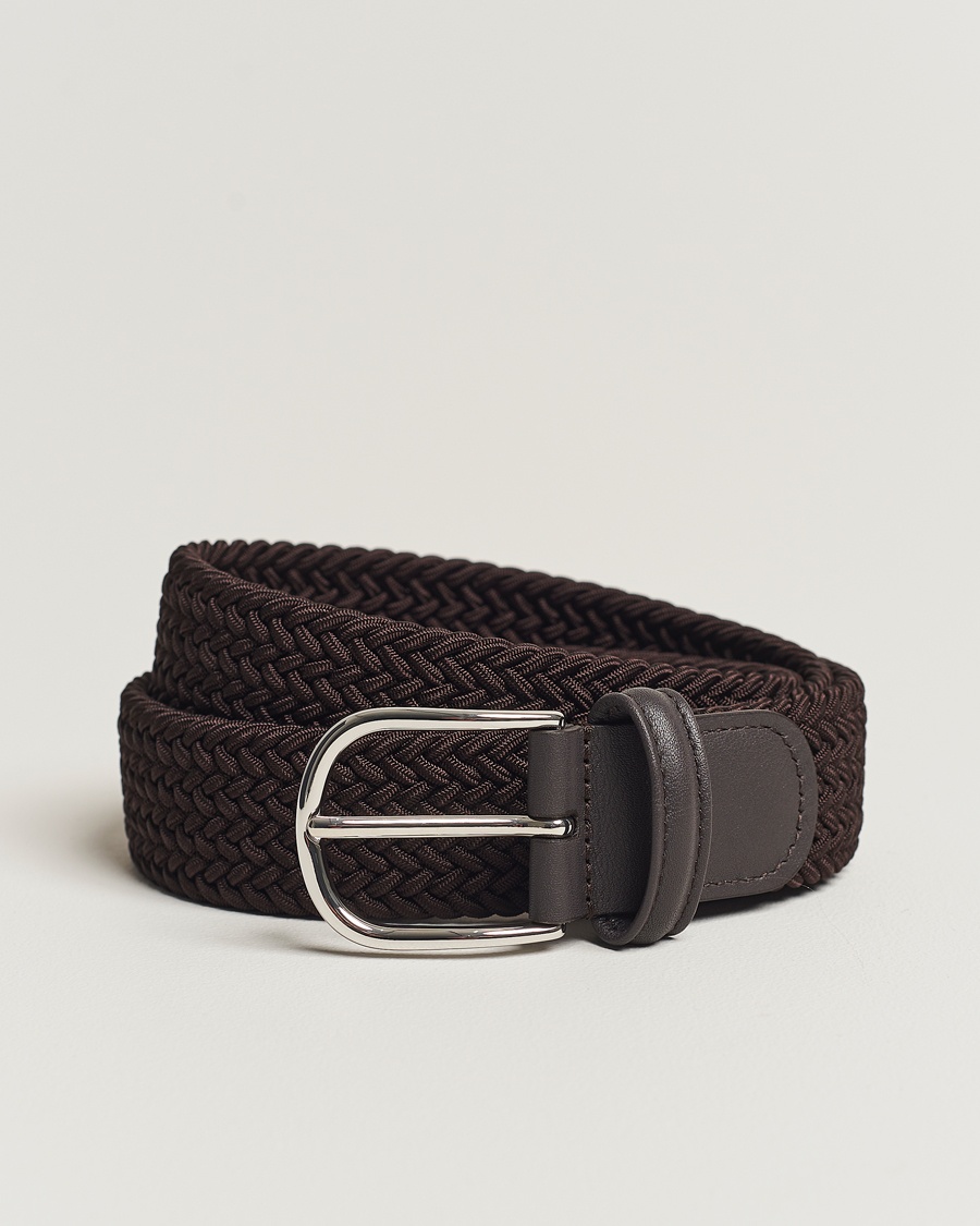 Anderson's Stretch Woven 3,5 cm Belt Brown – Marron