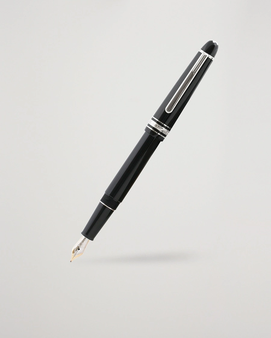 Montblanc 145 Meisterstück M Fountain Pen Platinum Line – Noir
