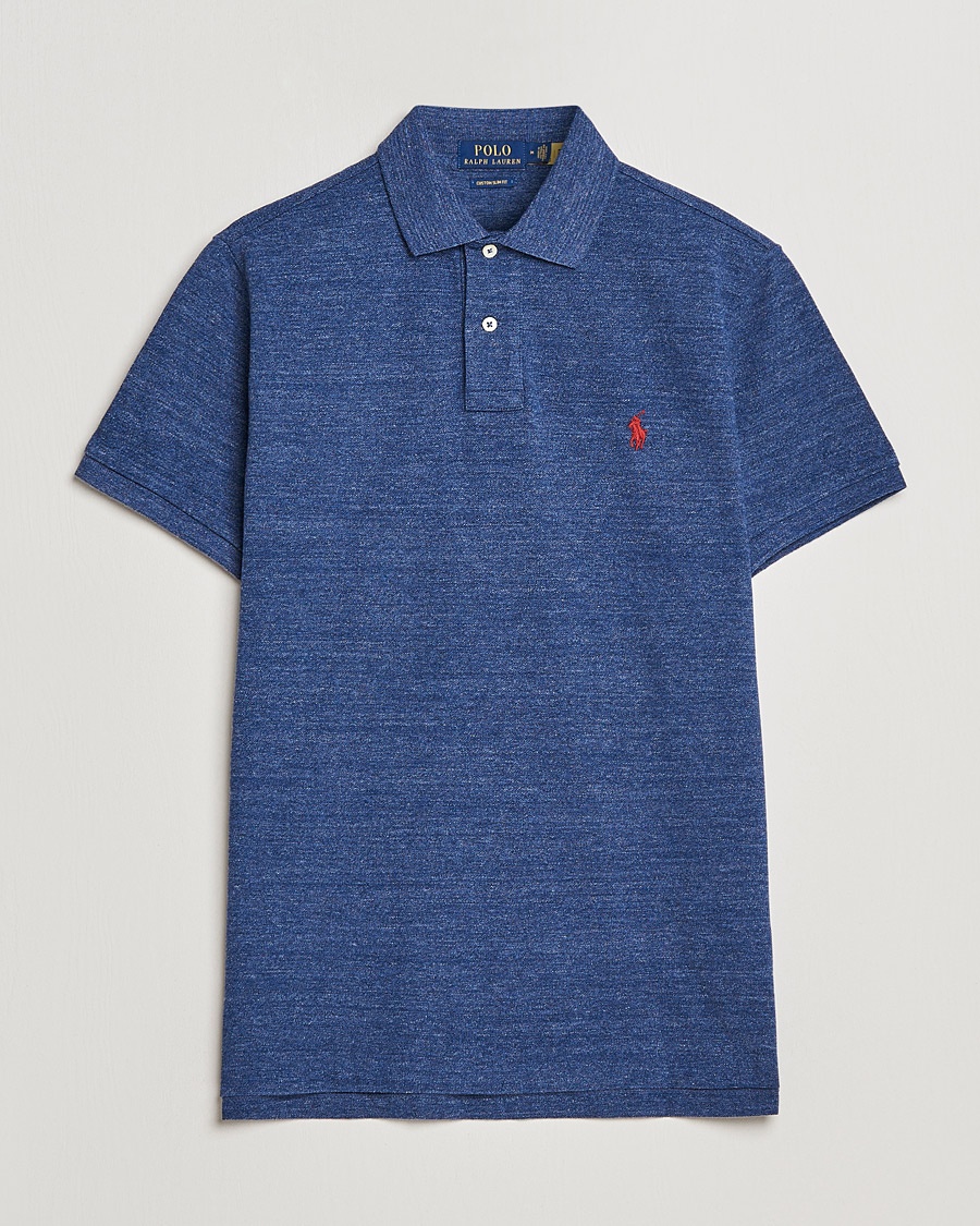 Polo Ralph Lauren Custom Slim Fit Polo Classic Royal Heather – Bleu
