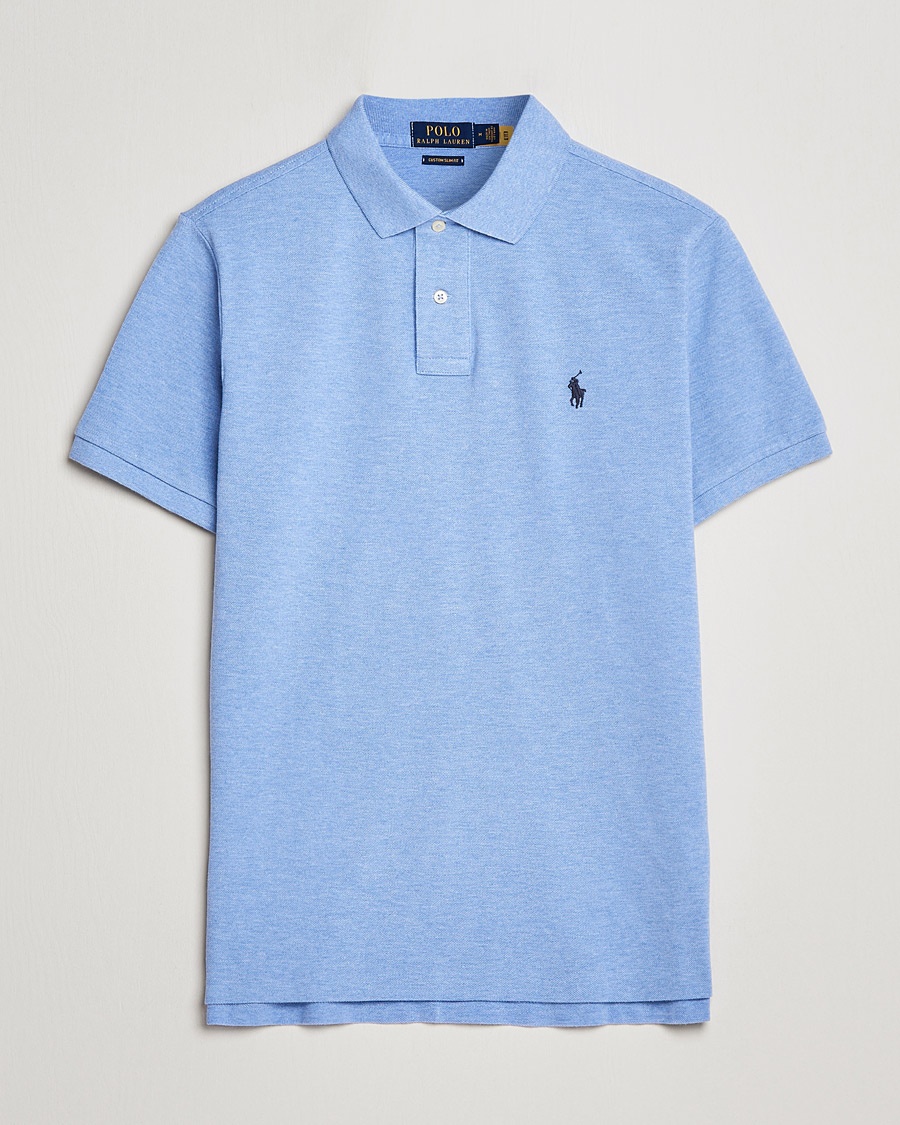 Polo Ralph Lauren Custom Slim Fit Polo Isle Heather – Bleu