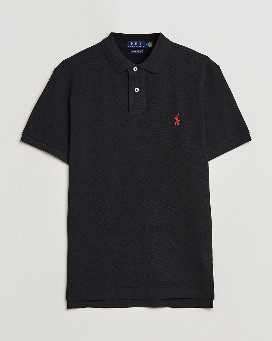 Polo Ralph Lauren Custom Slim Fit Polo Black – Noir