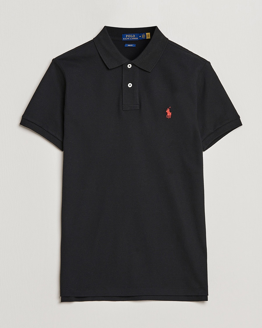 Polo Ralph Lauren Slim Fit Polo Polo Black – Noir
