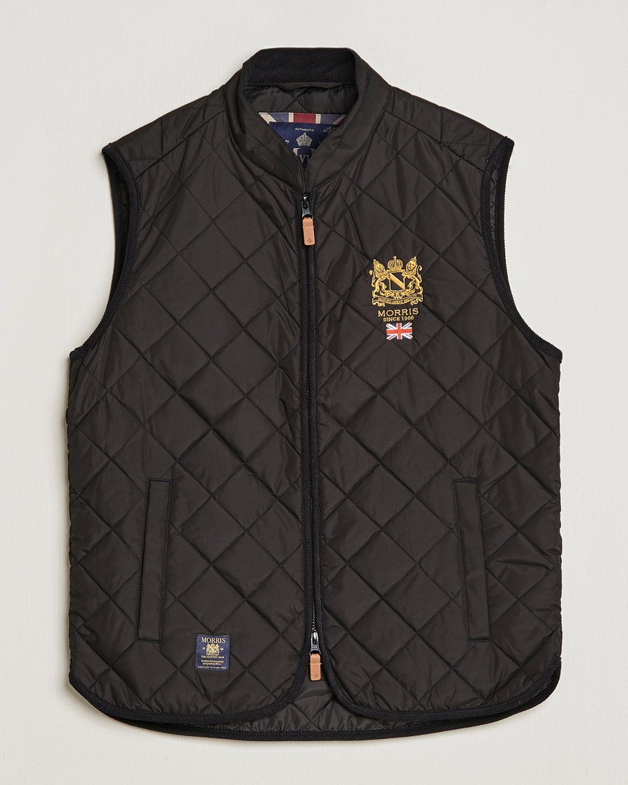Morris Trenton Quilted Vest Black – Noir