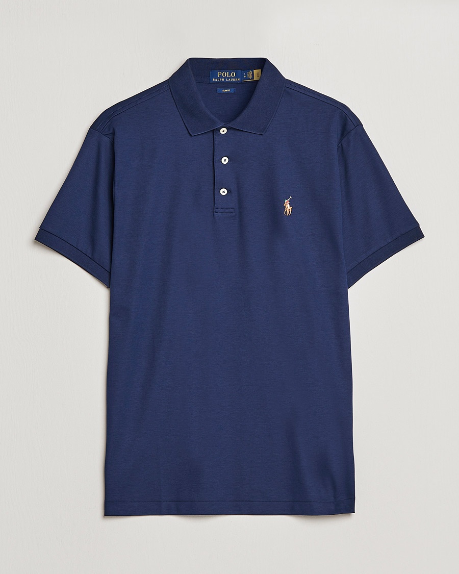 Polo Ralph Lauren Slim Fit Pima Cotton Polo Refined Navy – Bleu