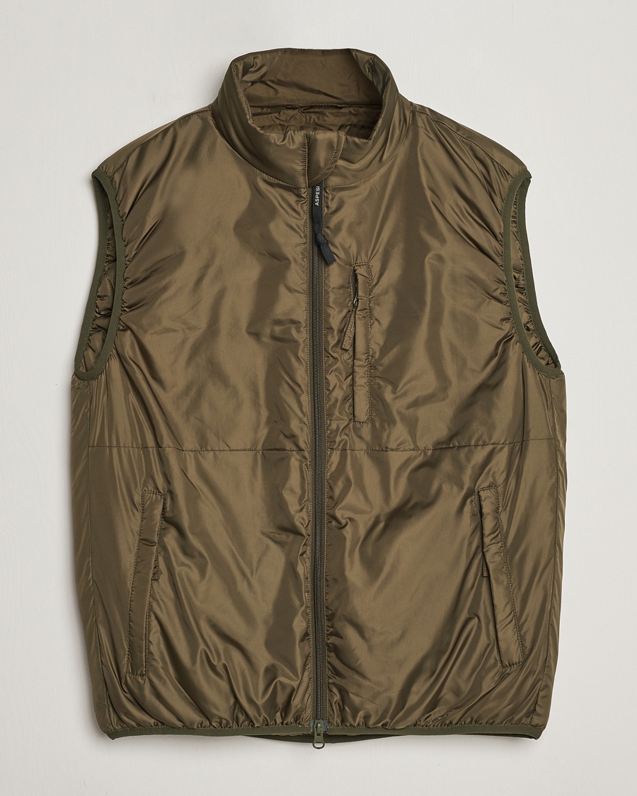 Aspesi Jil Padded Vest Dark Military – Vert
