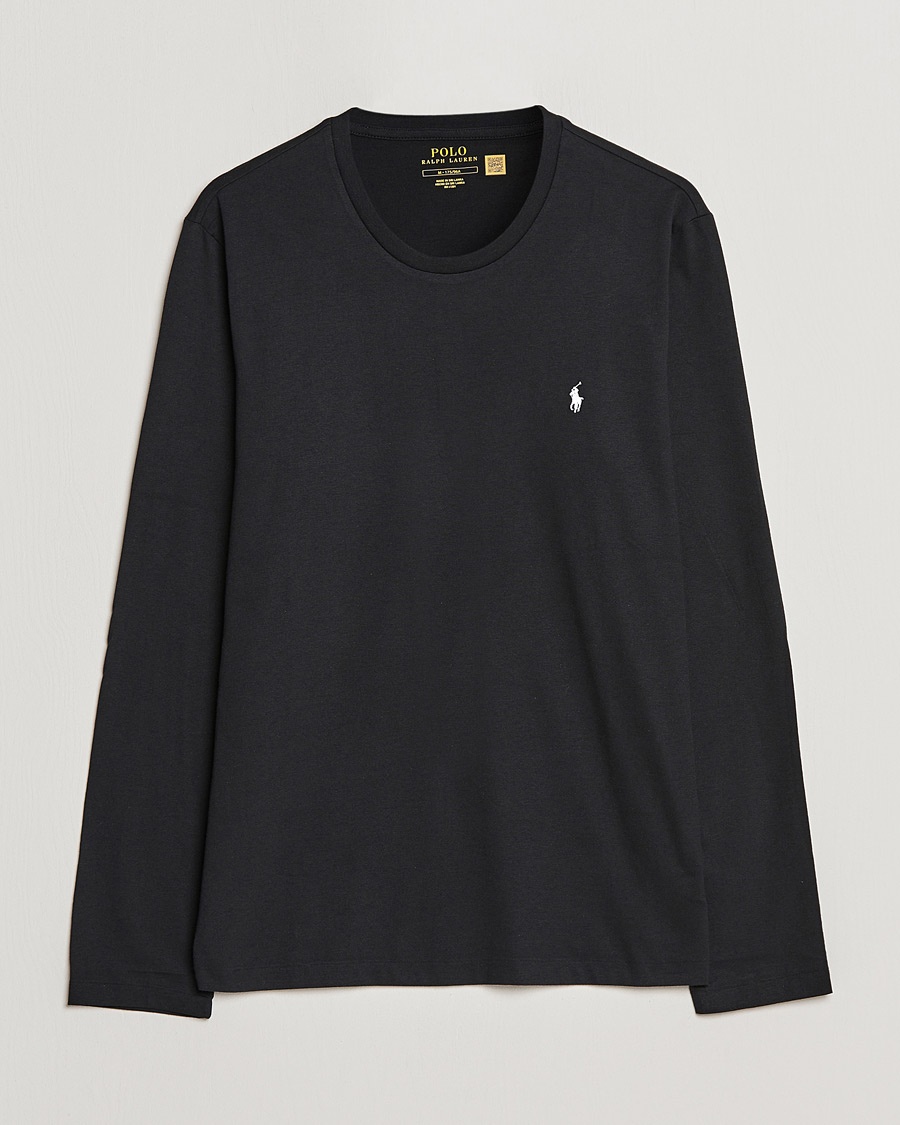 Polo Ralph Lauren Liquid Cotton Long Sleeve Crew Neck T-Shirt Black – Noir