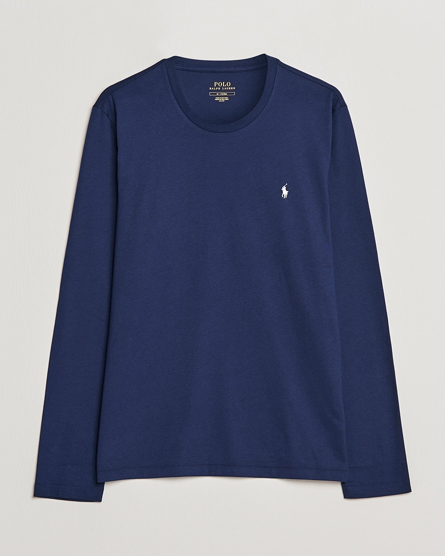 Polo Ralph Lauren Liquid Cotton Long Sleeve Crew Neck T-Shirt Cruise Navy – Bleu