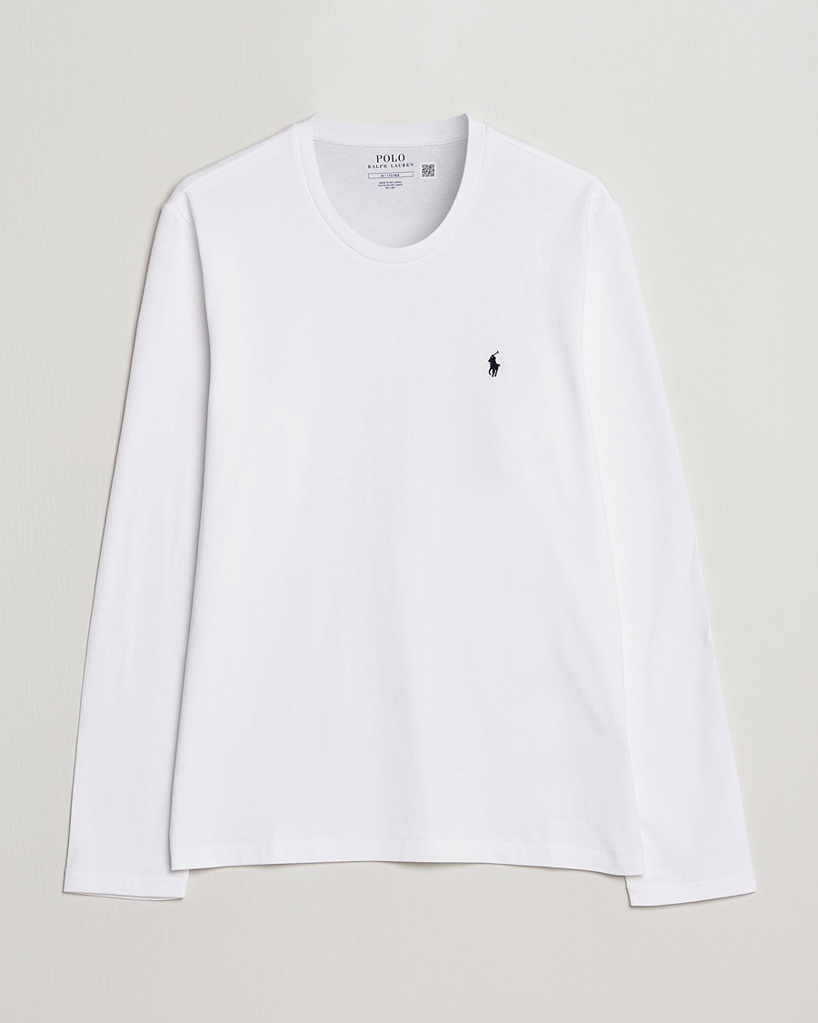 Polo Ralph Lauren Liquid Cotton Long Sleeve Crew Neck Tee White – Blanc