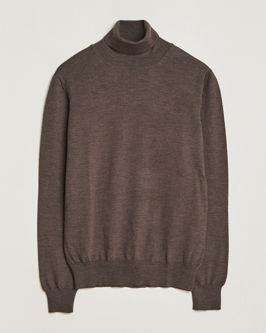 Gran Sasso Merino Fashion Fit Rollneck Brown – Marron