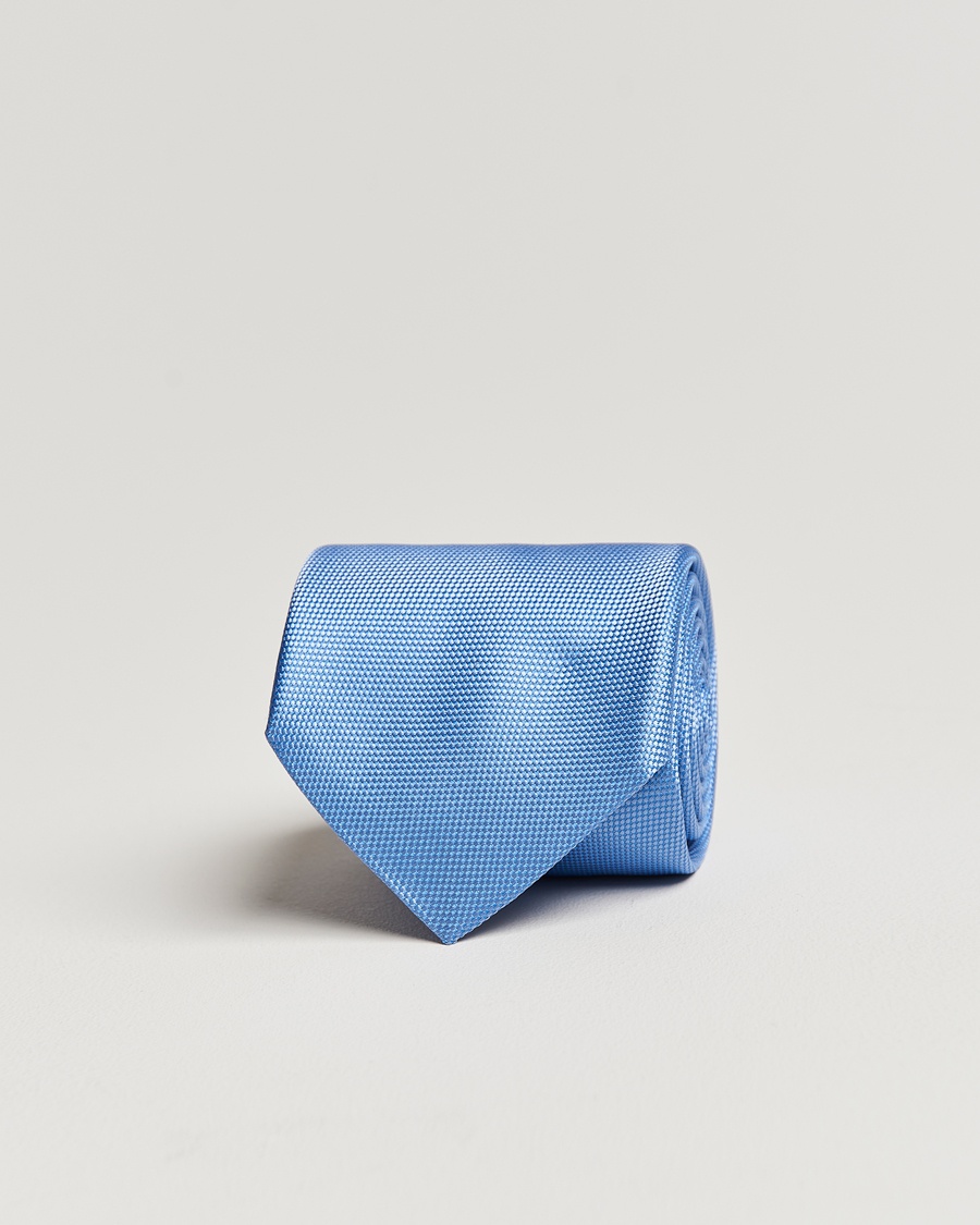 Eton Silk Basket Weave Tie Light Blue – Bleu