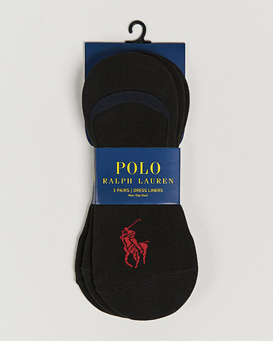 Homme | Polo Ralph Lauren | Polo Ralph Lauren | 3-Pack No Show Big Pony Socks Black