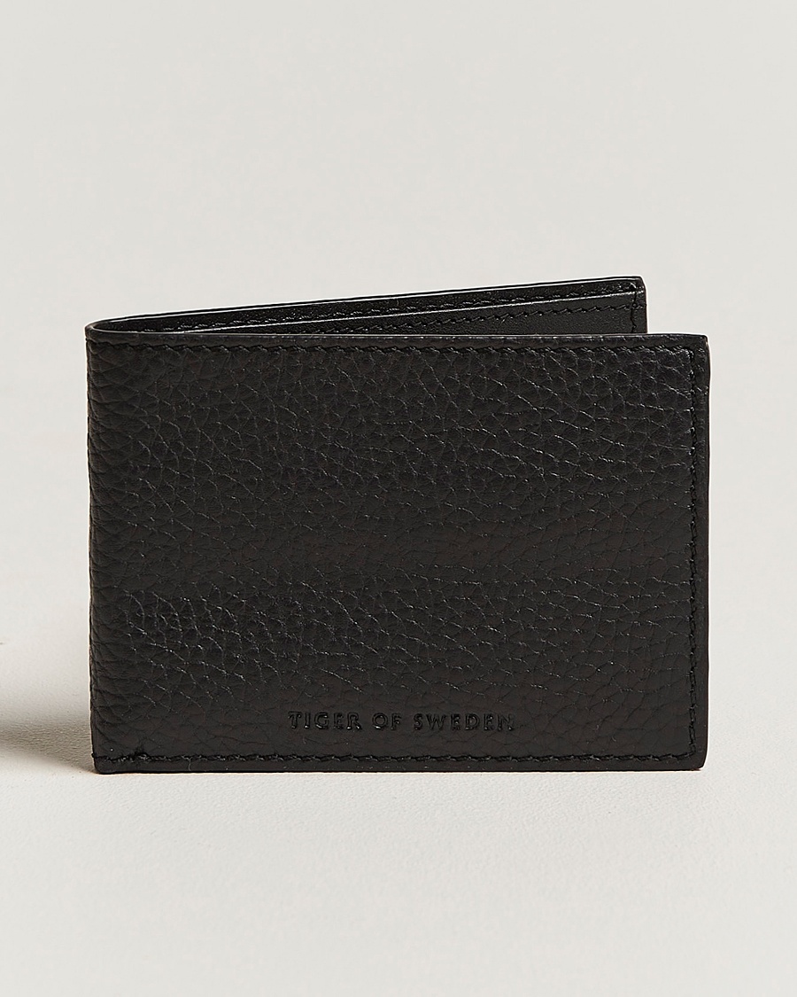 Tiger of Sweden Wrene Grained Leather Wallet Black – Noir