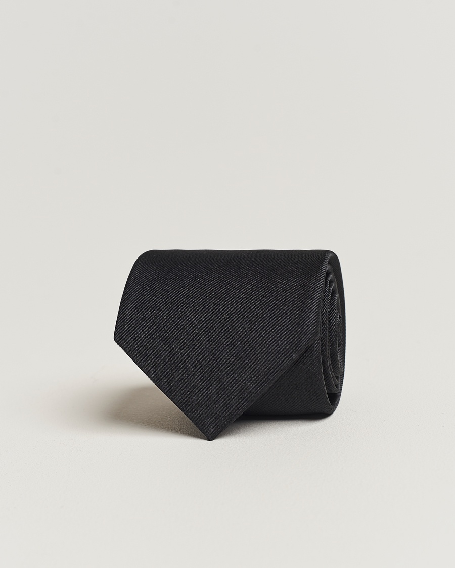 Amanda Christensen Plain Classic Tie 8 cm Black – Noir