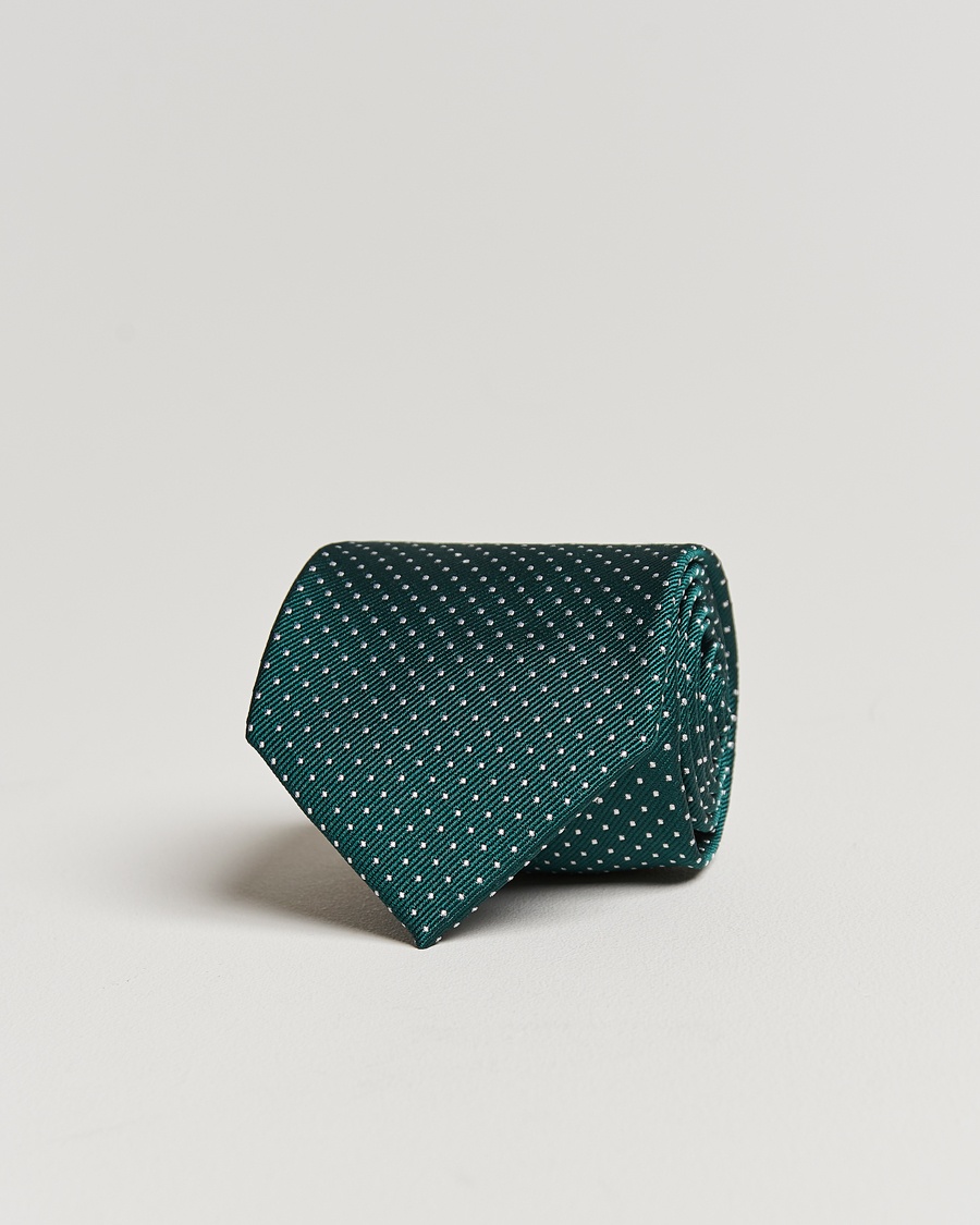 Amanda Christensen Micro Dot Classic Tie 8 cm Green/White – Vert
