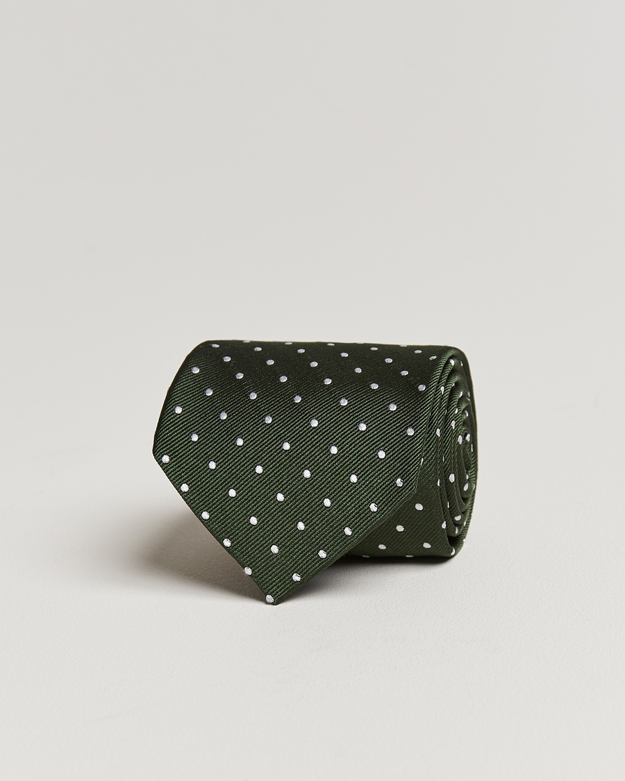 Amanda Christensen Dot Classic Tie 8 cm Green/White – Vert