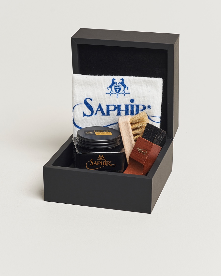 Saphir Medaille d'Or Gift Box Creme Pommadier Black & Brush – Noir