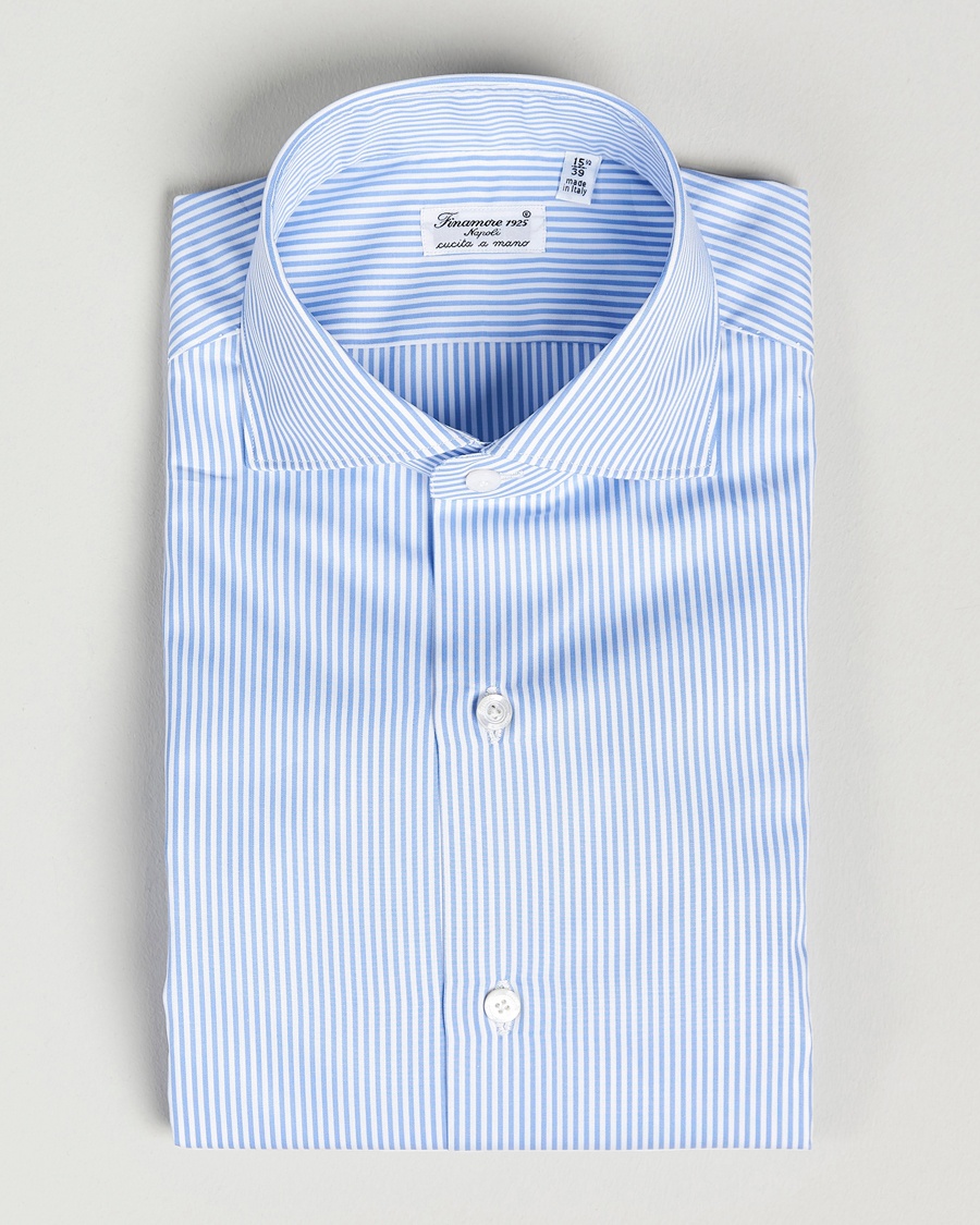 Finamore Napoli Milano Slim Fit Classic Shirt Blue – Bleu