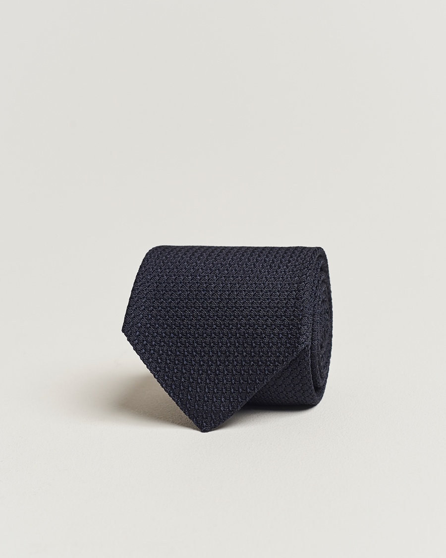 Amanda Christensen Silk Grenadine 8 cm Tie Navy – Bleu