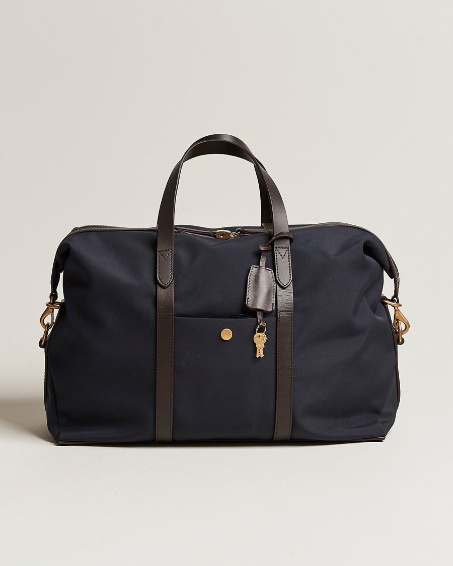 Mismo M/S Avail 48h Nylon Weekendbag Navy/Dark Brown – Bleu