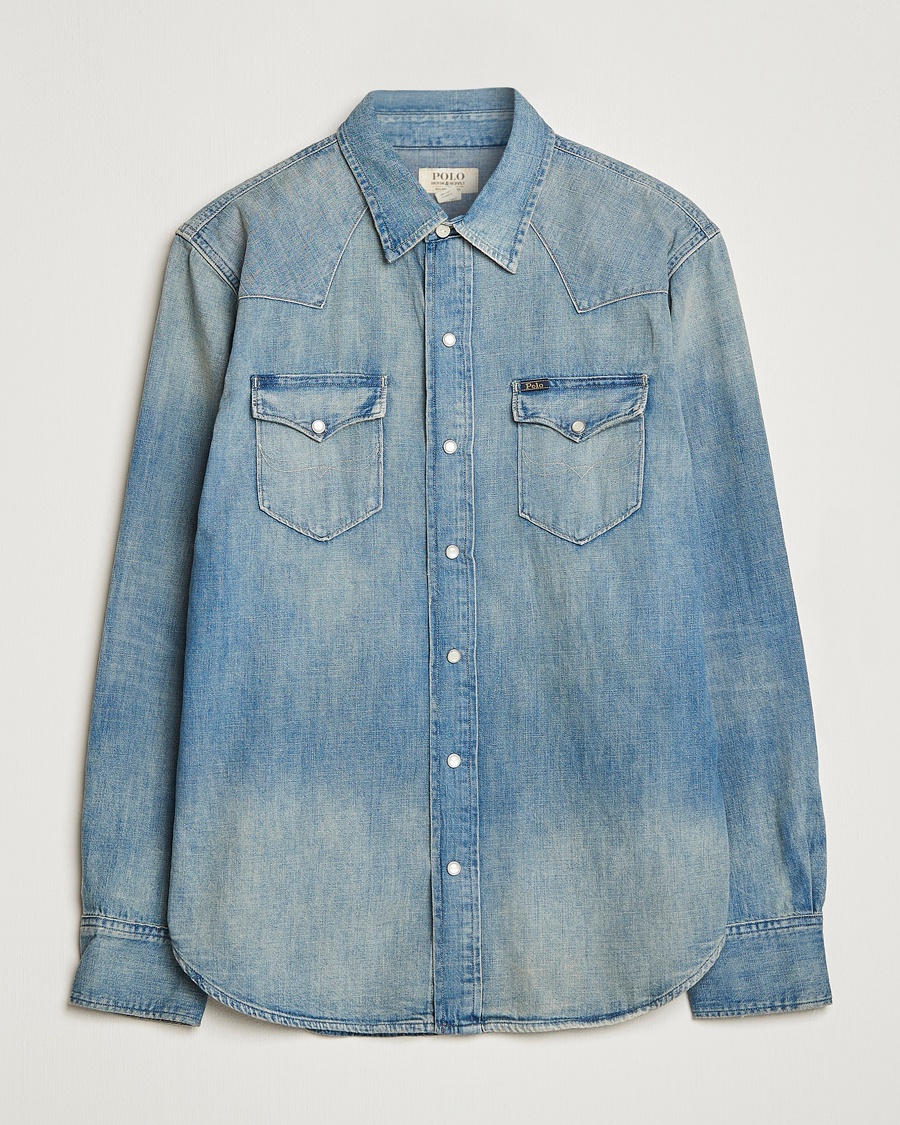 Polo Ralph Lauren Icon Wester Denim Shirt Light Blue – Bleu
