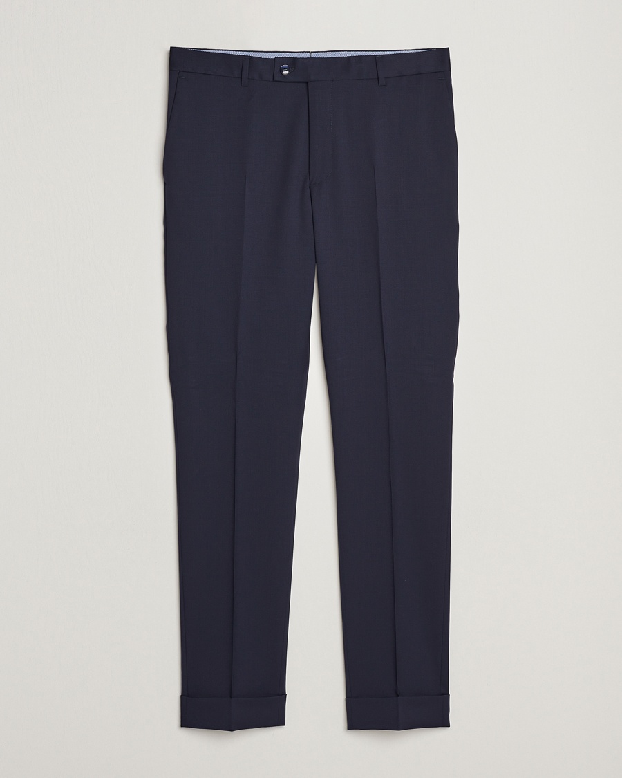 Morris Prestige Wool Suit Trousers Navy – Bleu