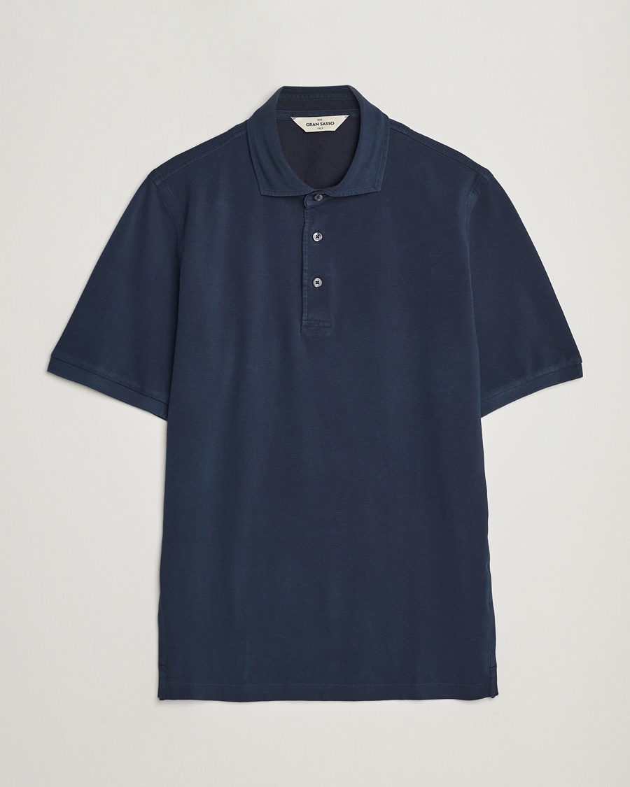 Gran Sasso Washed Polo Navy – Bleu
