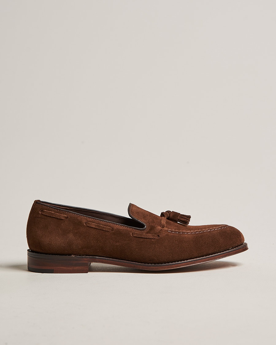 Loake 1880 Russell Tassel Loafer Polo Oiled Suede – Marron