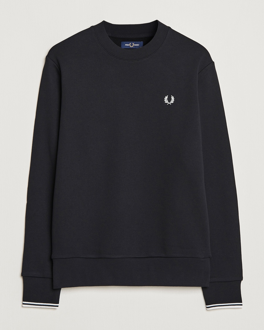 Fred Perry Crew Neck Sweatshirt Black – Noir