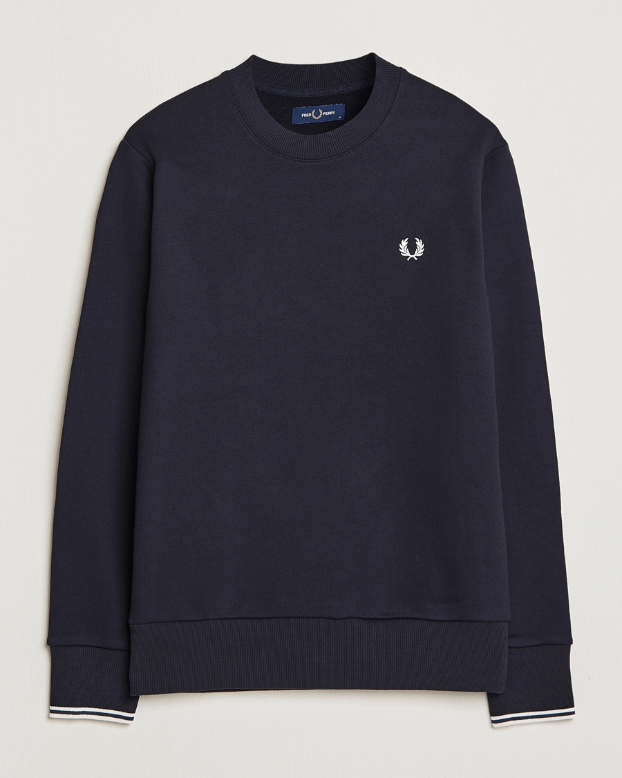 Fred Perry Crew Neck Sweatshirt Navy – Bleu