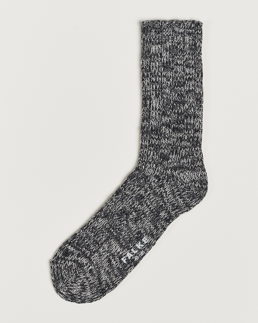 Falke Brooklyn Cotton Sock Black – Gris