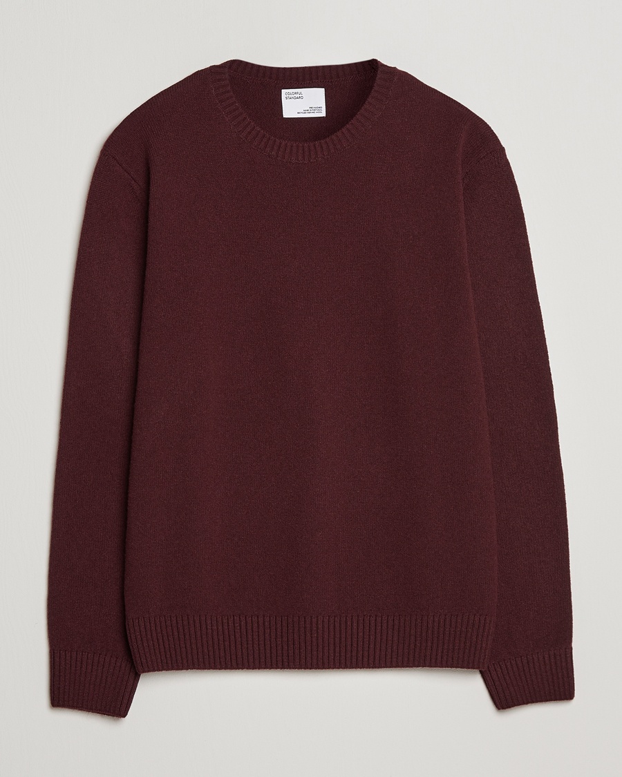 Colorful Standard Classic Merino Wool Crew Neck Oxblood Red – Rouge
