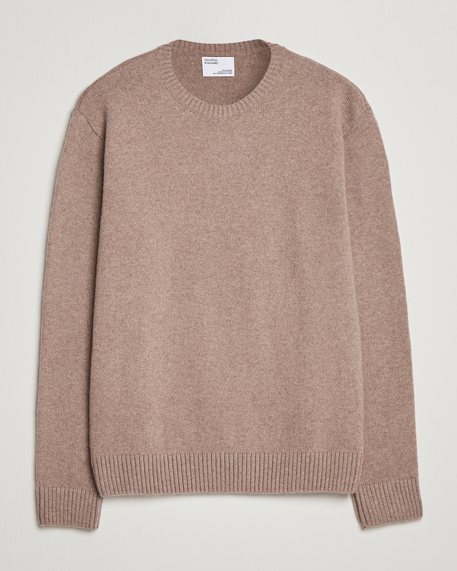 Colorful Standard Classic Merino Wool Crew Neck Warm Taupe – Beige
