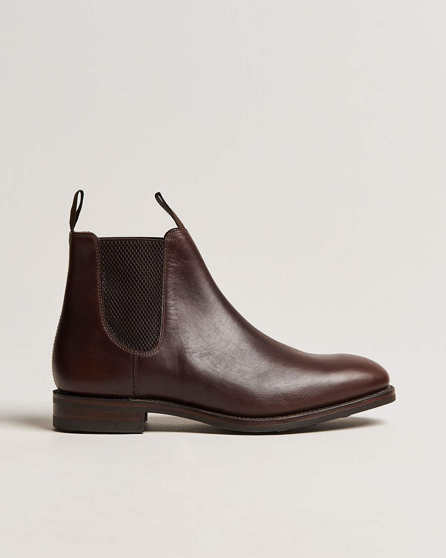 Loake 1880 Chatsworth Chelsea Boot Dk Brown Waxy Calf – Marron