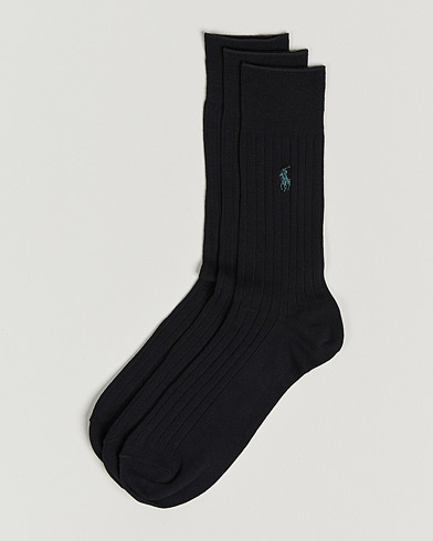 Homme | Polo Ralph Lauren | Polo Ralph Lauren | 3-Pack Egyptian Cotton Socks Black