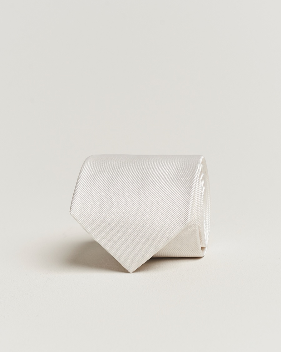 Amanda Christensen Plain Classic Tie 8 cm White – Blanc